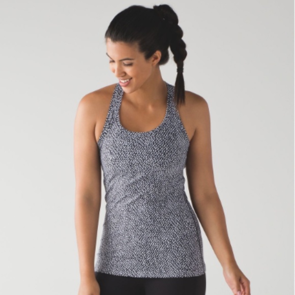 lululemon athletica Tops - LULULEMON Cool Racerback II Tank in Scatter Star Arctic Grey Black